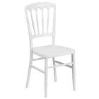 Flash Furniture - Chaise Napoléon empilable de la série HERCULES en résine blanche-Capacité de poids de 800 lb