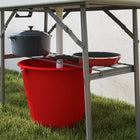 Outsunny 3.4ft Folding Ice Cooler Table with Drain-Suitable for weddings, parties, picnics, tailgates, and family events