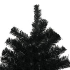 HOMCOM 7.5' Artificial Christmas Tree with Auto Open - Steel Base - Black-Stable steel base keep the tree upright