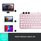 Logitech MX Keys Mini Minimalist Wireless Illuminated Keyboard - USB-C - Rose-Smart Illumination: The wireless keyboard's backlit keys light up the moment your hands approach, and automatically adjust to suit changing lighting conditions