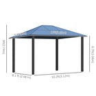Outsunny - Abri de jardin 10' x 12' avec toit en panneaux de polycarbonate - brun foncé et beige-Le cadre en acier robuste et durable est conçu pour durer des années.