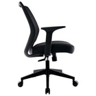 Staples - Fauteuil de bureau en tissu, de la collection Essentials, dossier en maille, noir-Accoudoirs fixes offrant un confort accru