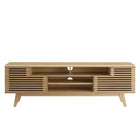 Modway Render 71" Media Console TV Stand - Oak-Assembly Required