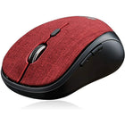 Adesso iMouse S80R Wireless Fabric Optical Mini Mouse - Red-Buttons: 6 (Left & Right Button, DPI, Scroll Wheel /Middle Button, Forward and Back Button)