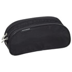 Merangue - Étui oblong en nylon à double fermeture éclair, noir, 22,5cm L x 19 cm L-Trousse