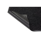 Edgewood Style-Point Medium Traffic Carpet Mat - 3' W x 5' L - Charcoal-Chevron face style