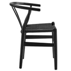 Modway Amish 29" Wood Dining Chair - Black-Non-Marking Foot Pins