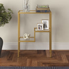 Hudson&Canal Lovett 22"W Console Table - Brass-Product Dimensions: 8" L x 22" W x 29.5" H