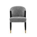 Manhattan Comfort - Chaise de salle à manger moderne Ola 54,5 cm en tissu chenille gris-Chaise de salle à manger moderne pour salle à manger et usage de chaise de travail