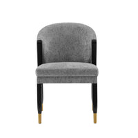 Manhattan Comfort - Chaise de salle à manger moderne Ola 54,5 cm en tissu chenille gris-Chaise de salle à manger moderne pour salle à manger et usage de chaise de travail