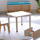 Beleduc Furniture - Santino Classroom Square Table -  60 L x 60 W cm - White-Kid-friendly design with rounded corners