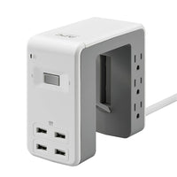 APC SurgeArrest 6-Outlet Essential Surge Protector with 4 USB Ports (PE6U4W)-Protect your devices from surges and spikes with 1080 joules surge energy rating
