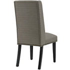 Modway Baron Fabric Dining Chair - Granite - 2 Pack-Solid Rubberwood Legs