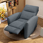 HOMCOM Power Recliner with USB Ports - Charcoal Grey-Soft dyed fabric with a leather-like look resists wear and keeps you comfortable  