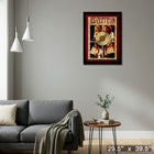 Led Zeppelin Parchment with Gold LP - Framed Print - 29" x 39"-Ready to hang - arrives fully assembled