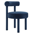 Modway Toulouse Performance Velvet Dining Chair - Midnight Blue - Set of 2-Comes Fully Assembled