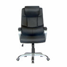 TygerClaw Executive High Back Leather Office Chair with Headrest, 25.6" x 33.1" x 13.8", Black-High-back design supports your entire spine, keeping you comfortable during long workdays