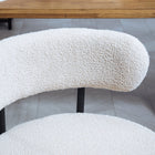 HOMCOM Dining Chairs with Steel Legs for Kitchen - Cream White - Set of 2-Assembly required