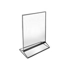 Azar - Porte-cartes de bureau/comptoir à chargement supérieur/latéral en acrylique - Transparent - Paquet de 10 (152799-BLK-10PK)-Bordure noire