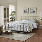 Modway Estate King Bed - Grey-Sturdy Powder Coated Steel Frame