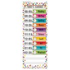 Teacher Created Resources Confetti Daily Schedule 14 Pocket Chart - 13" x 34"-Measures 14" x 58"