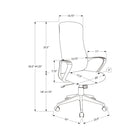 Monarch Specialties - 7354 Chaise de Bureau Ergonomique En Tissu - Noir-10