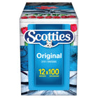 Scotties Facial Tissue - 100 Sheet per Pack - 12 Pack-Hypoallergenic and dermatologist approved