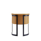 Manhattan Comfort Corso 26.38" Modern Faux Leather Upholstered Dining Chair - Tan-24.49" L x 21" W x 27.81" H