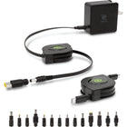 ReTrak 67 W Retractable Universal Laptop Charger and Power Adapter with 14 Tips-67W