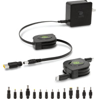 ReTrak 67 W Retractable Universal Laptop Charger and Power Adapter with 14 Tips-67W