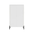 Manhattan Comfort Abbey Modern Accent Cabinet and Bookcase - White - Set of 2-15.7" L x 31.5" W x 52.8" H