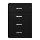 Gardex Classic Fire-Resistant File, 4-Drawer, Lateral, Black, 55H x 38 3/4W x 23 1/2D (GXGL-404-BK)-UL-certified fire resistant lateral 4-drawer 38 3/4"W, legal and / or letter
