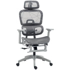 HOMCOM Ergonomic High Back Mesh Office Chair - Grey-135 degree reclining back. Three-level adjustable. Lie back to the position you want