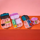 b.box - Boîte à lunch Bento en silicone - Forêt-Conseils d'entretien : Compatible lave-vaisselle (panier supérieur). Compatible micro-ondes et four