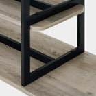 Manhattan Comfort Celine 70.86" Modern Console Table - Rustic Grey-Legs Made of Carbon Steel with Black Finish for Fashion and Durability