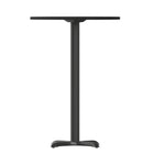 Flash Furniture 36'' Round Laminate Table Top, Black with 30'' x 30'' Bar-Height Table Base (XURD36BKT3030B)-1.125" Thick Top with melamine core