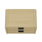 Manhattan Comfort Grace 28" Modern Nightstand - Natural Oak/Black-17" L x 28" W x 20" H
