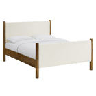 Modway Maven Queen Size Boucle Upholstered Platform Bed - Feather Walnut-Weight Capacity: 794 lb
