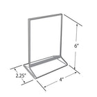 Azar Desktop/Countertop Top/Side Loading Acrylic Card Holder - Clear - 5 Pack (152792-SLV-5PK)-4
