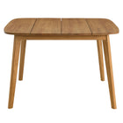 Modway Vienna 46" Square Outdoor Patio Teak Wood Dining Table - Natural-Seats 4 People