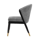 Manhattan Comfort Ola 21.46" Modern Chenille Upholstered Dining Chair - Grey-Inner Seat Depth: 18.5 in. Seat Height: 19.69 in. Inner Seat Width: 20.87 in