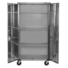 Seville Classics UltraHD Storage Cabinet - 36" L x 18" W x 72" H - Granite-Four 5" heavy-duty wheels (2 locking)