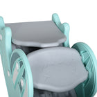 Qaba - Glissoire 3-en-1 et cheval à bascule pour enfants - équipement d'activité pour enfants à double usage - glissoire portable - vert-Convient pour une utilisation intérieure et extérieure, léger à transporter