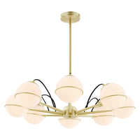 Modway Hanna 8-Light Chandelier - Opal/Gold-8-Light Chandelier