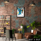 Macklin Celebrini San Jose Sharks - Toile encadree - 22" x 31"-Sous licence officielle de la LNH et de l'AJLNH