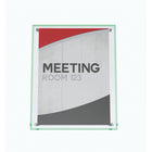 Deflecto Beveled Edge Sign Holder - 8 1/2" x 11" - Green Tinted Border-10