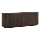 Hudson&Canal Canton TV Stand for TV's up to 75" - Alder Brown-Features four doors with enclosed cabinets and 4 shelves for ample storage