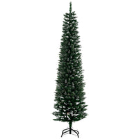 HOMCOM 6' Artificial Snow-Dipped Christmas Tree - Green-Snow dipped design, ends are painted white, add winter atmosphere 