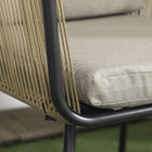 Outsunny - ensemble de mobilier de patio en rotin 3 pièces - café et gris clair-Structure en acier, recouverte d’osier PE avec un design unique en forme de toile 
