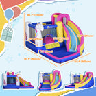Outsunny Unicorn Bouncy Castle with Inflator - 12' L x 10.5' W x 7' H - Multicoloured-1 water pipe is included, your kids can have fun by making a water slide 